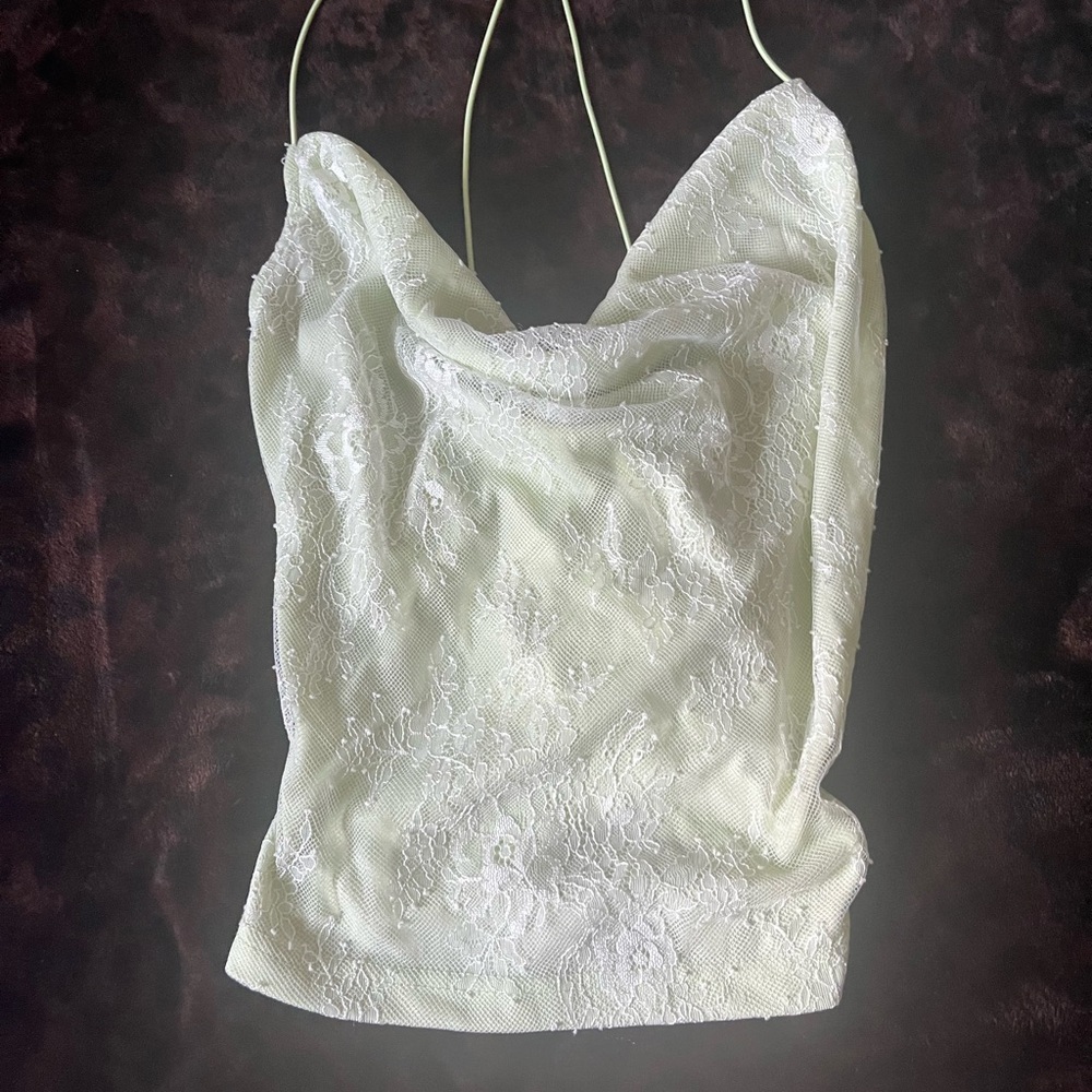PrettyLittleThing White Ruched Backless Camisole